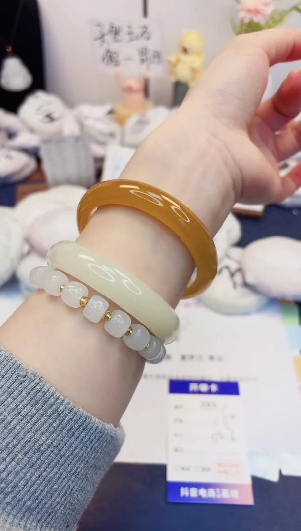 【闪购商品】石英质玉手镯未镶嵌395-财气镯-圈口60