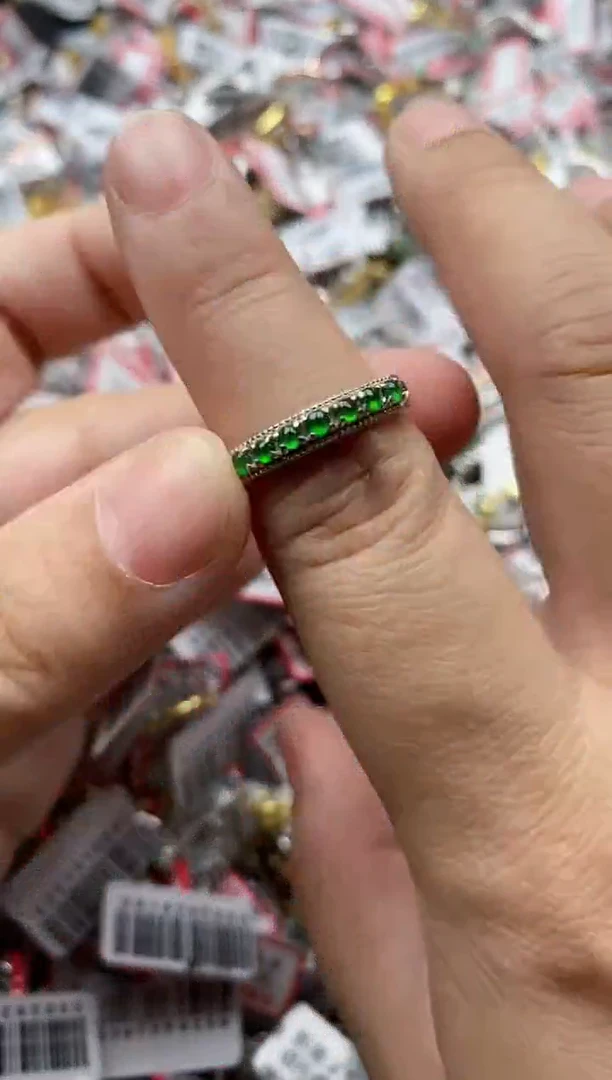 【闪购商品】翡翠戒指银S925镶嵌22222---6