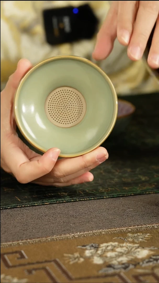 善窑厂汝窑粉青茶漏