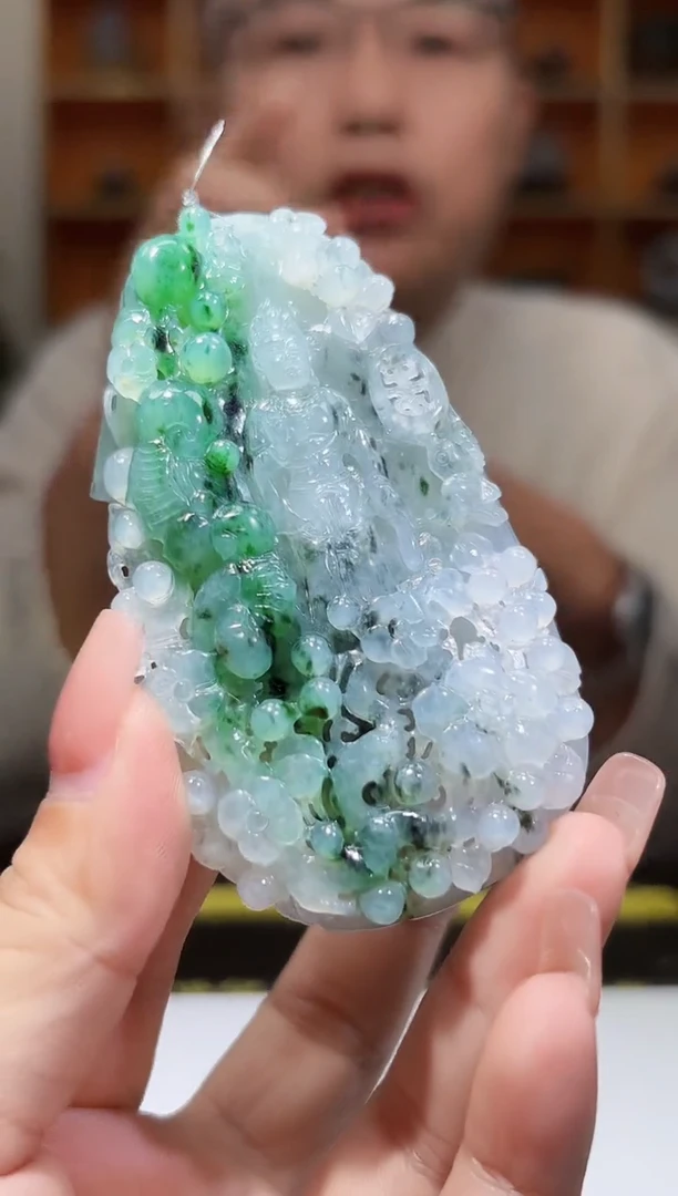 未镶嵌定制翡翠10/0822/C/发其一件/人物