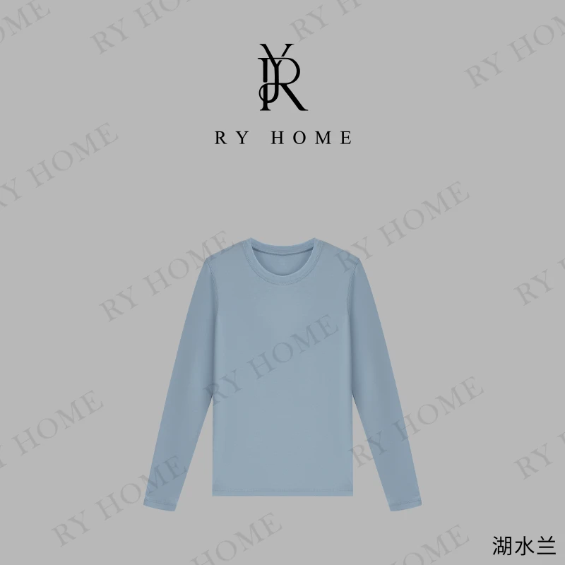 【容雨RYHOME】羊毛＋天丝长袖圆领针织T恤251T1858