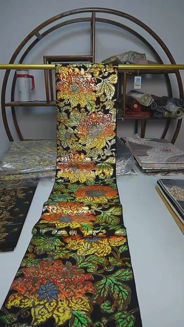 织绣64西阵织六通牡丹