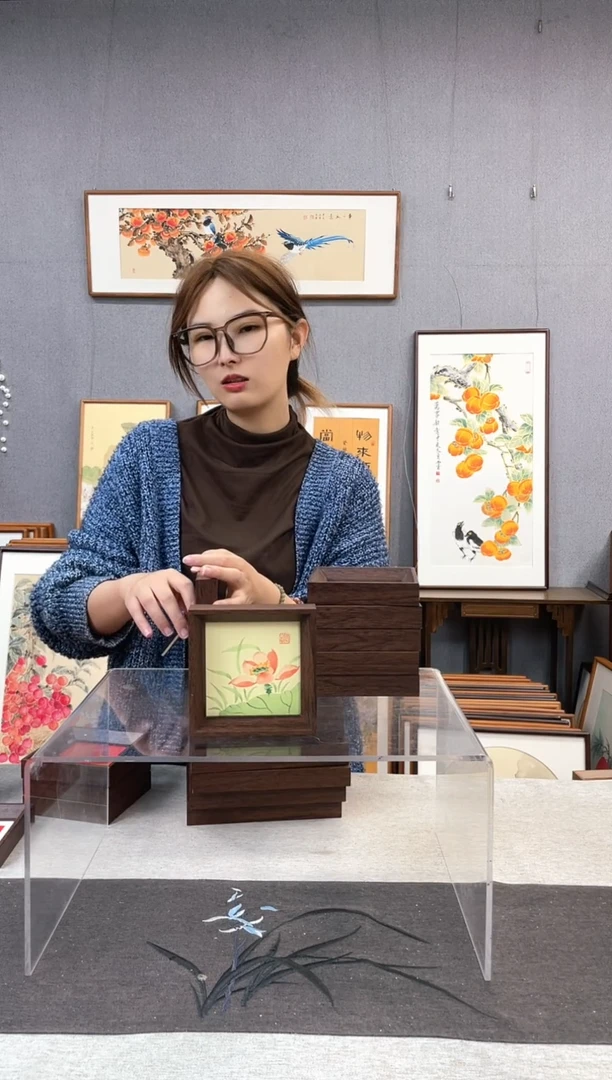【闪购商品】国画5寸-小摆台作品-荷花