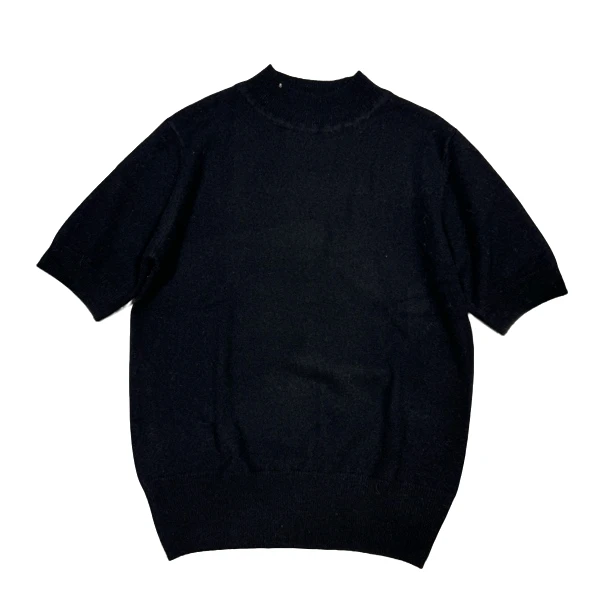 【南油小豆子精选】羊绒半高领纯色百搭短袖圆领修身羊绒上衣