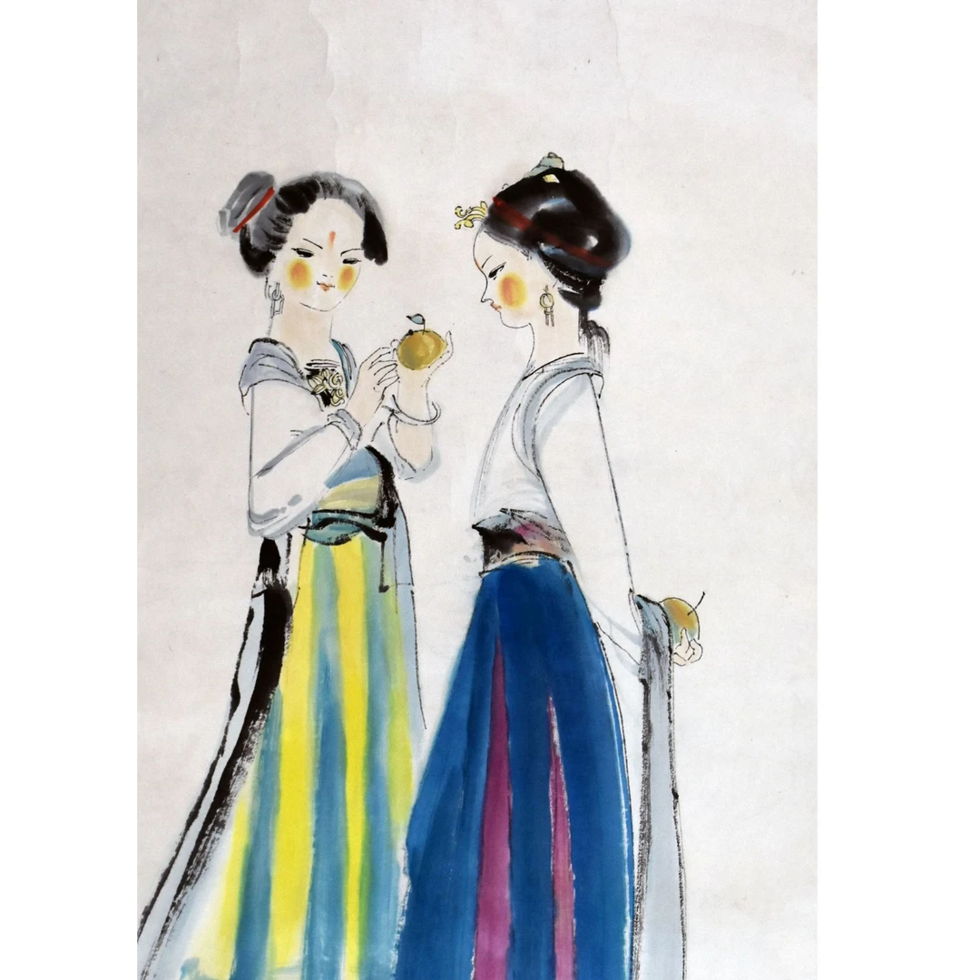 HM0306 程老 人物 69×46cm 纸本镜片