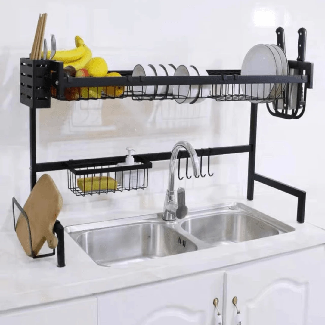 AZT03-6501CSBK-E水槽置物架03款65*28*55CM库存尾货（铁一）