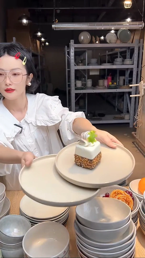 瓷310外贸尾货高温釉下彩陶瓷餐具默认微瑕