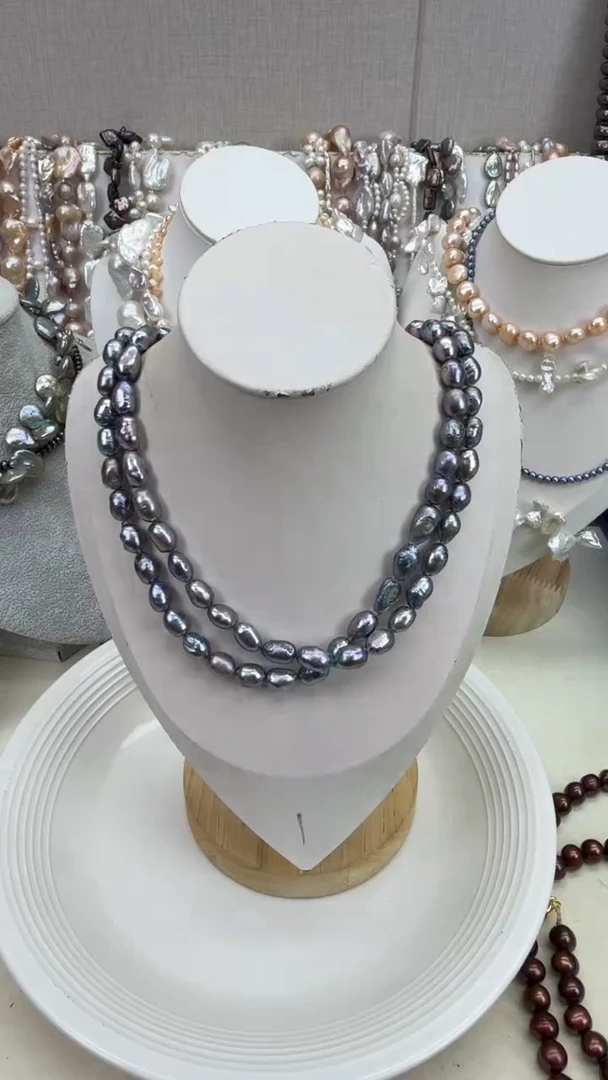 颈饰银S925镶嵌淡水珍珠1