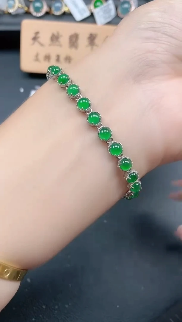 银S925镶嵌戒指翡翠111