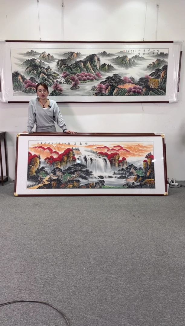 国画鸿运当头208*86手绘国画