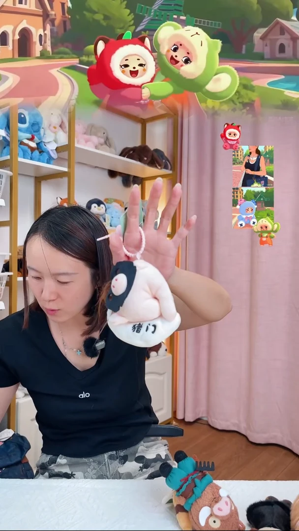 毛绒屯门小猪挂件
