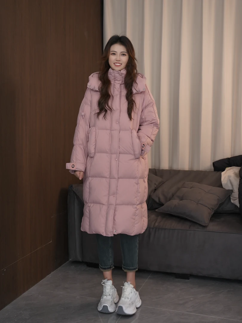 （佳佳）90鸭绒-2025泡芙长款反季羽绒服女
