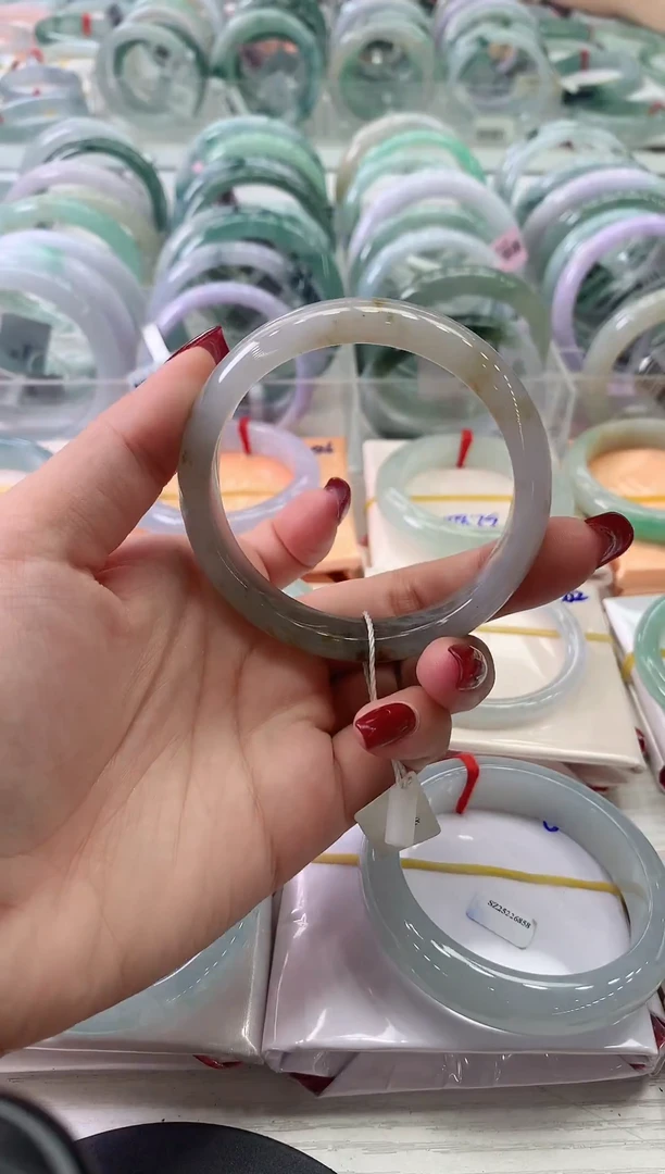 未镶嵌手镯翡翠洒金桂花糕正圈 57 58 8