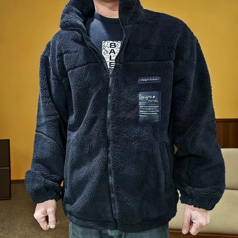 冬季加厚颗粒绒外套