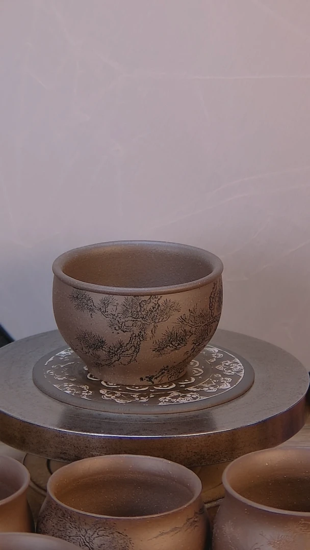 【闪购商品】紫砂茶杯松树缸杯主人杯