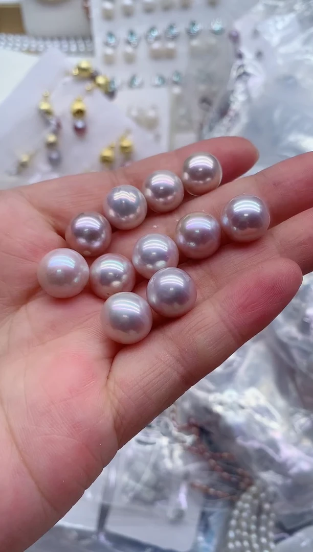 未镶嵌淡水珍珠裸珠半孔无配件多样性发其一，非无暇