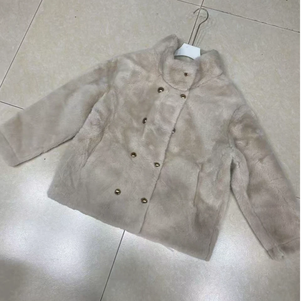 冬季加厚小香风保暖毛毛外套1605#