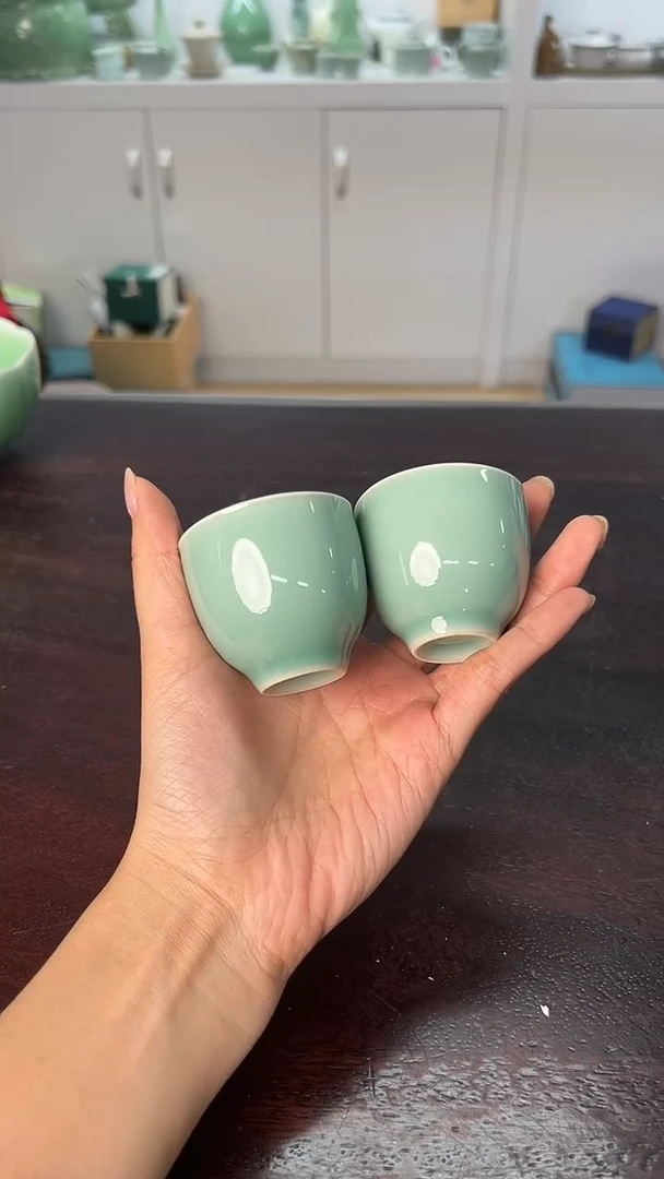 龙泉云间青瓷小米茶器