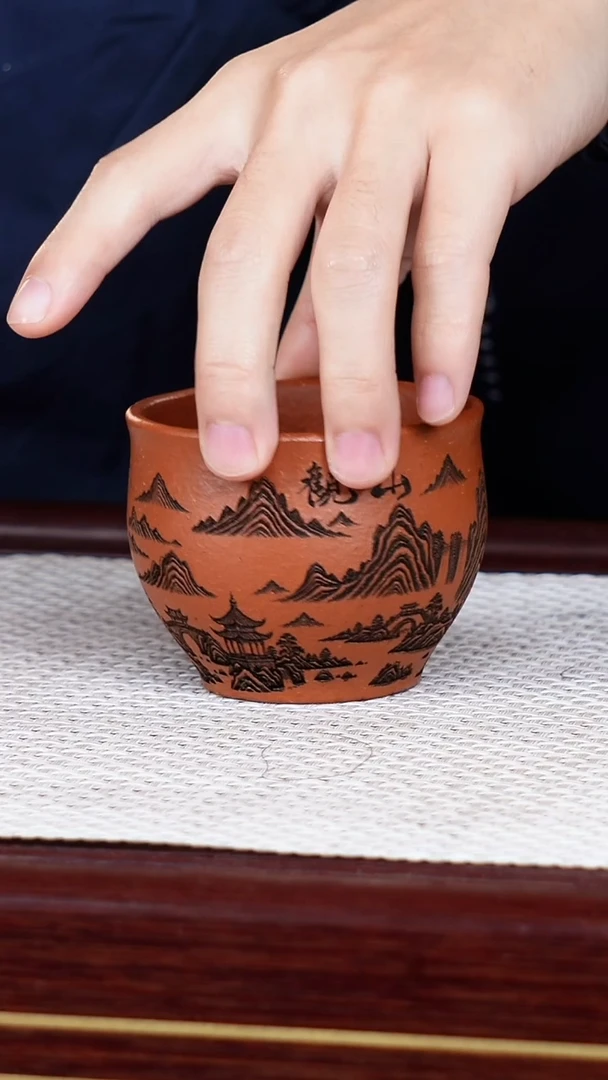 茶杯紫砂宜兴原矿紫砂 全手工制作