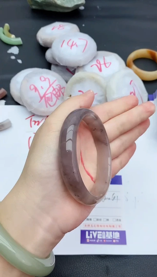 未镶嵌手镯石英质玉35+60/61