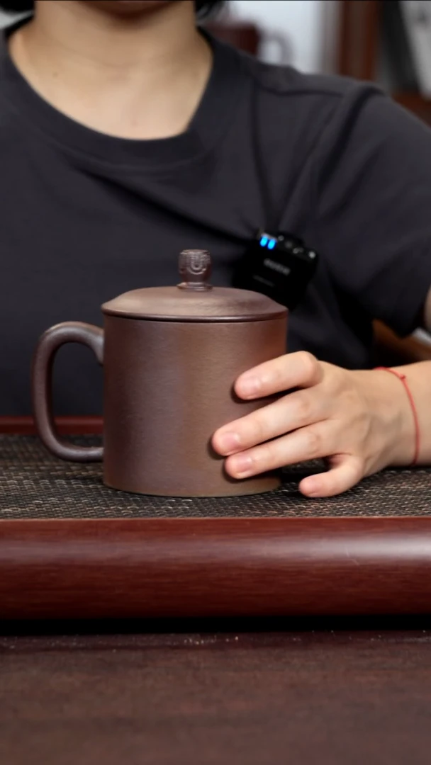 茶杯紫砂尾单柴烧盖杯