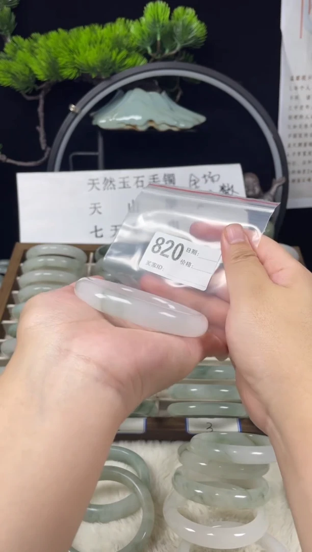未镶嵌手镯石英质玉（天山翠）820