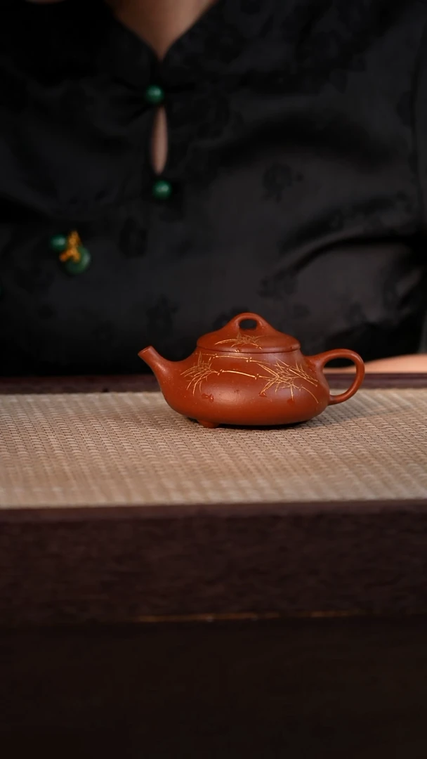 茶壶紫砂粗砂朱泥 100cc