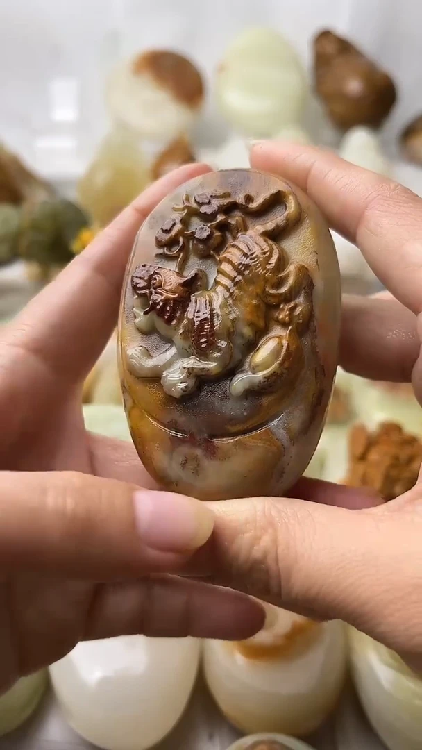 石材古青石棉纹正常不退换虎微瑕