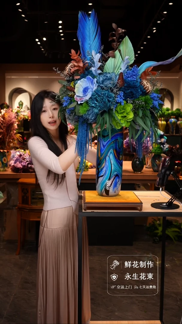 琉璃手工艺品手工花器花束空运包邮送货上门-以图片为准