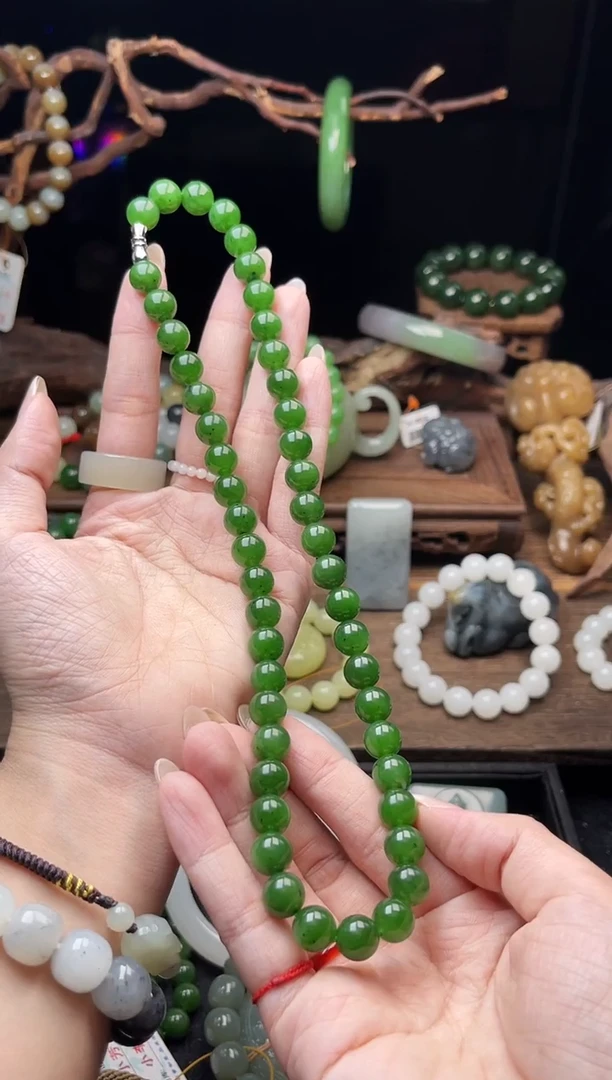 和田玉未镶嵌项链卡10俄碧 妈妈链