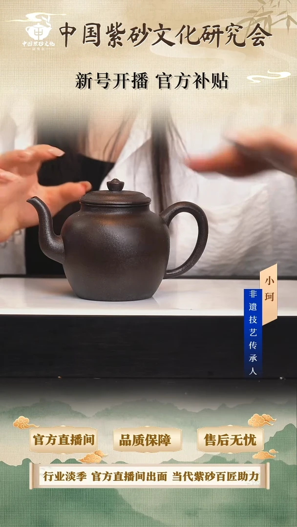 茶壶紫砂陶茶文化        玄铁石黄350cc左右