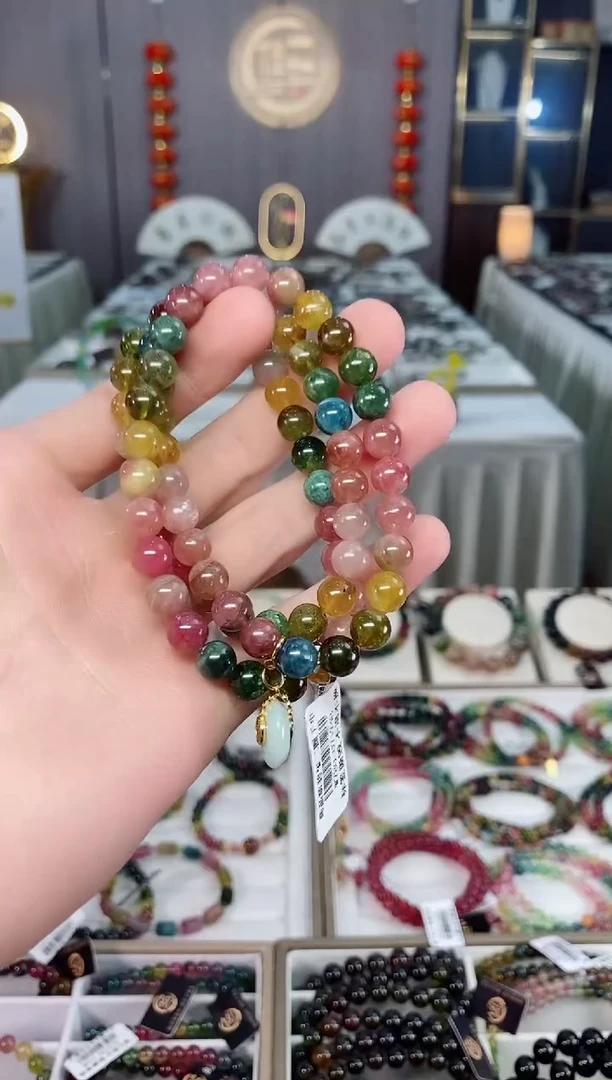 未镶嵌老矿碧玺三圈手串7mm+碧玺xion多样性发一条