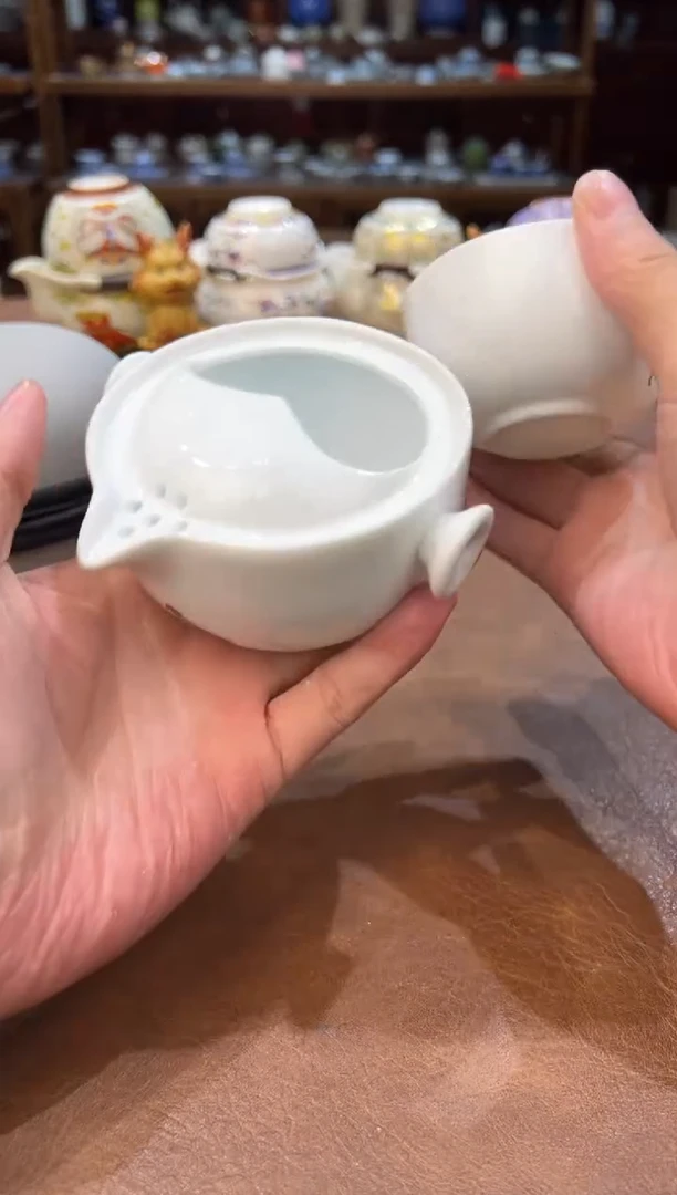 真的很便宜超好看会开片的旅行茶具