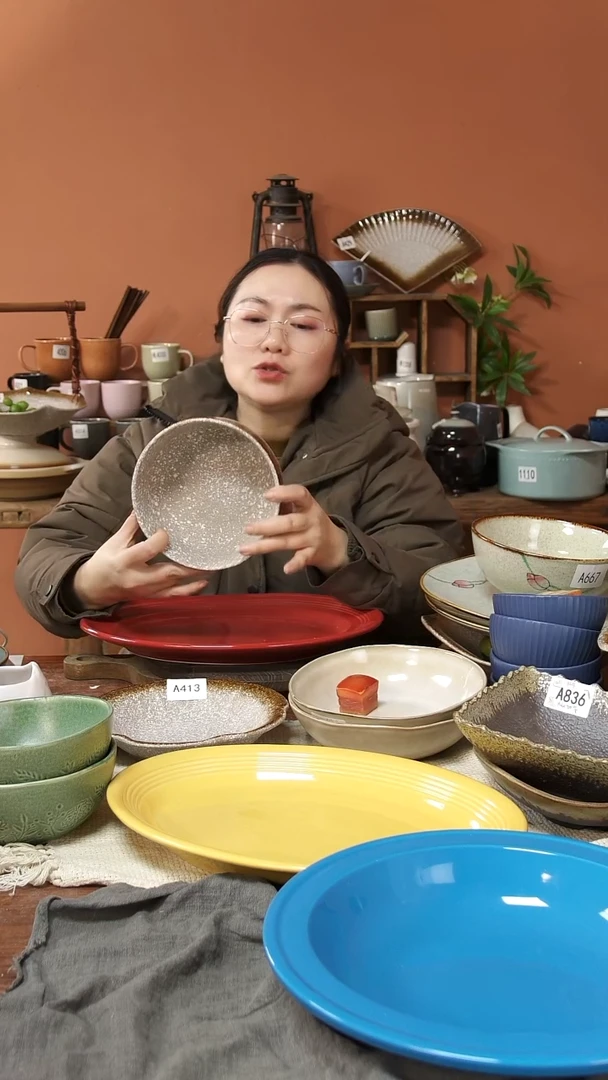 陶瓷A319 一只陶瓷粗陶六寸碗可能微瑕16.5*6.5