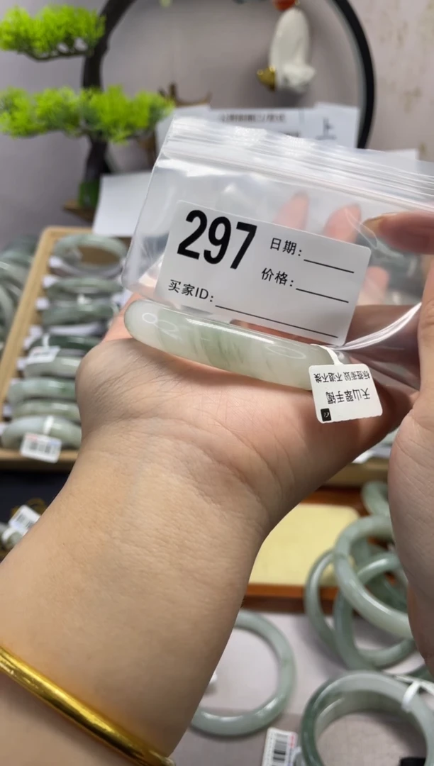 石英质玉（天山翠）手镯未镶嵌297