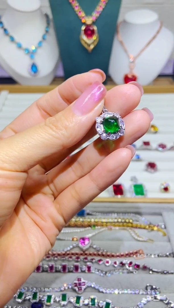 银S925镶嵌耳饰紫晶1