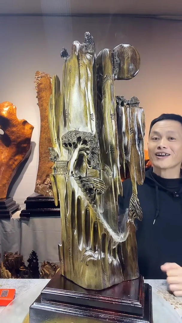 金丝楠《****》小叶桢楠随行摆件51