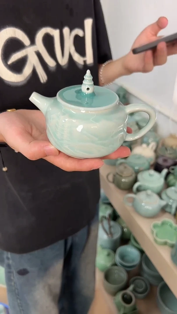 龙泉云间青瓷小米茶器