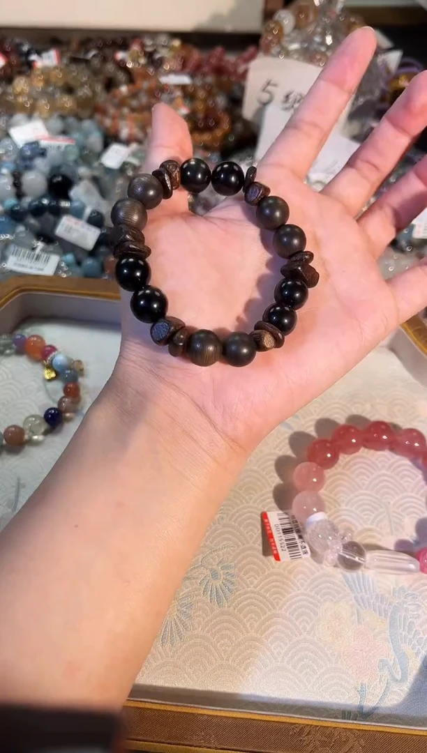 未镶嵌黑曜岩手串p369多样性发货一件