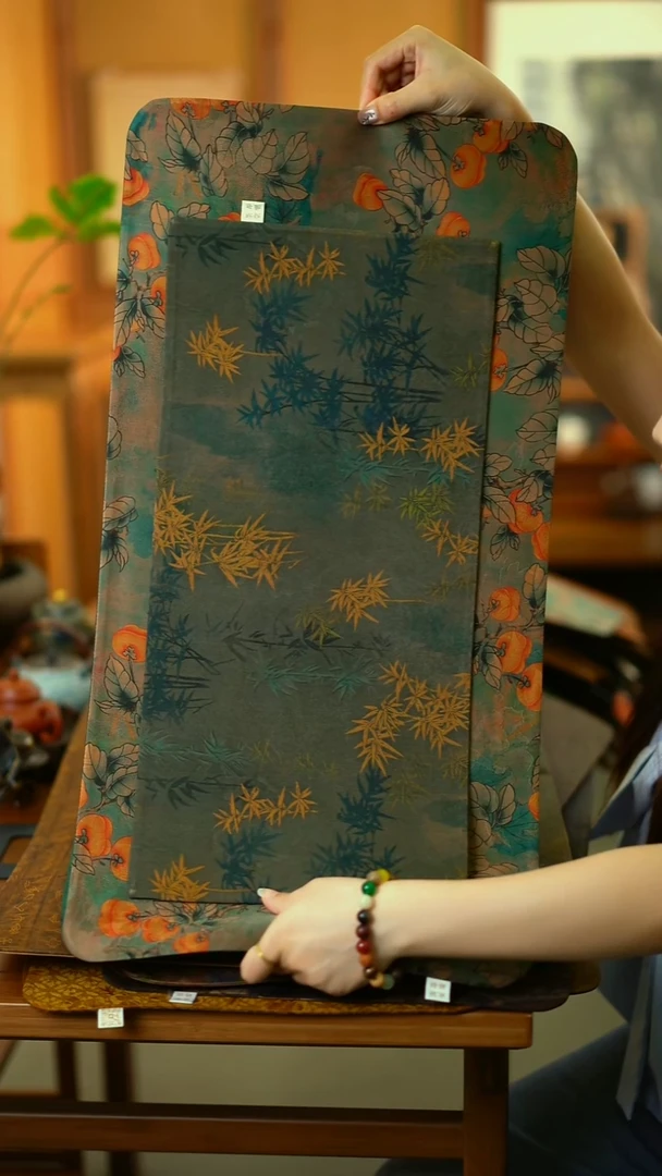 桃*大片柿柿如意+小金竹