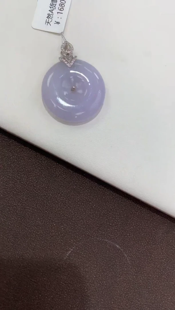 翡翠银S925镶嵌颈饰天然缅甸a货翡翠