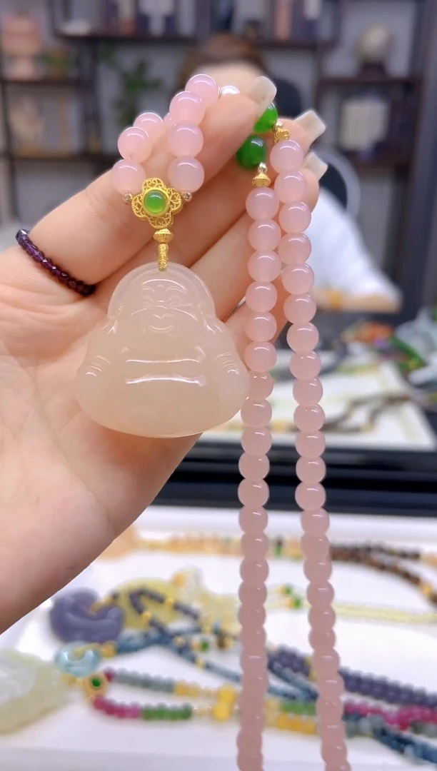 和田玉未镶嵌毛衣链DIY款M285