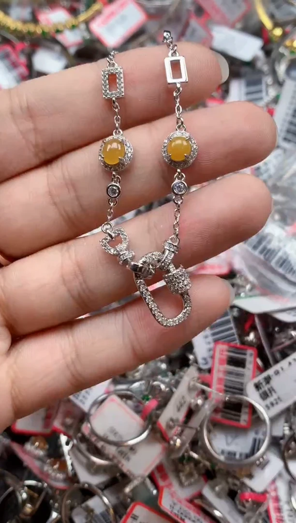 银S925镶嵌戒指翡翠天然A货缅甸翡翠1