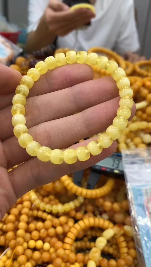 裸石蜜蜡未镶嵌手串