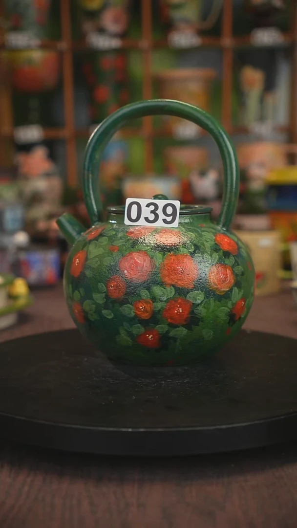 紫砂油画手绘釉下彩039