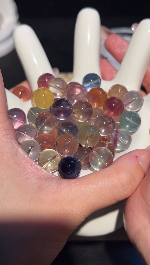 卡12单珠5颗未镶嵌萤石多样性发其一（不备注颜色）