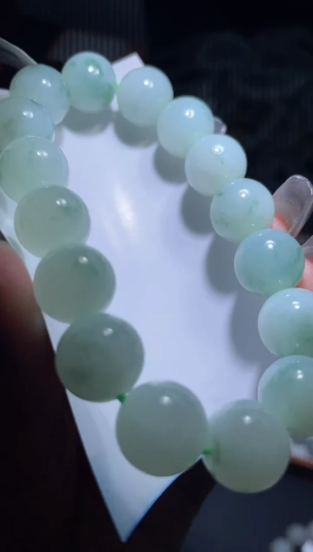 定制翡翠未镶嵌天然缅甸A货翡翠手串42