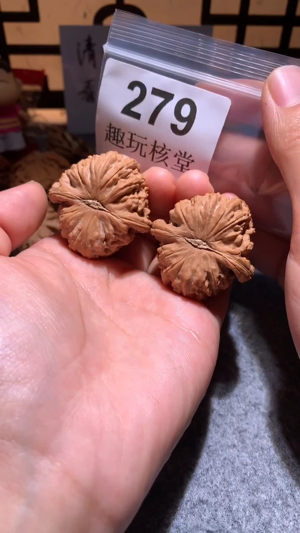 把件文玩核桃【趣玩核堂】 279号，39左右白狮子