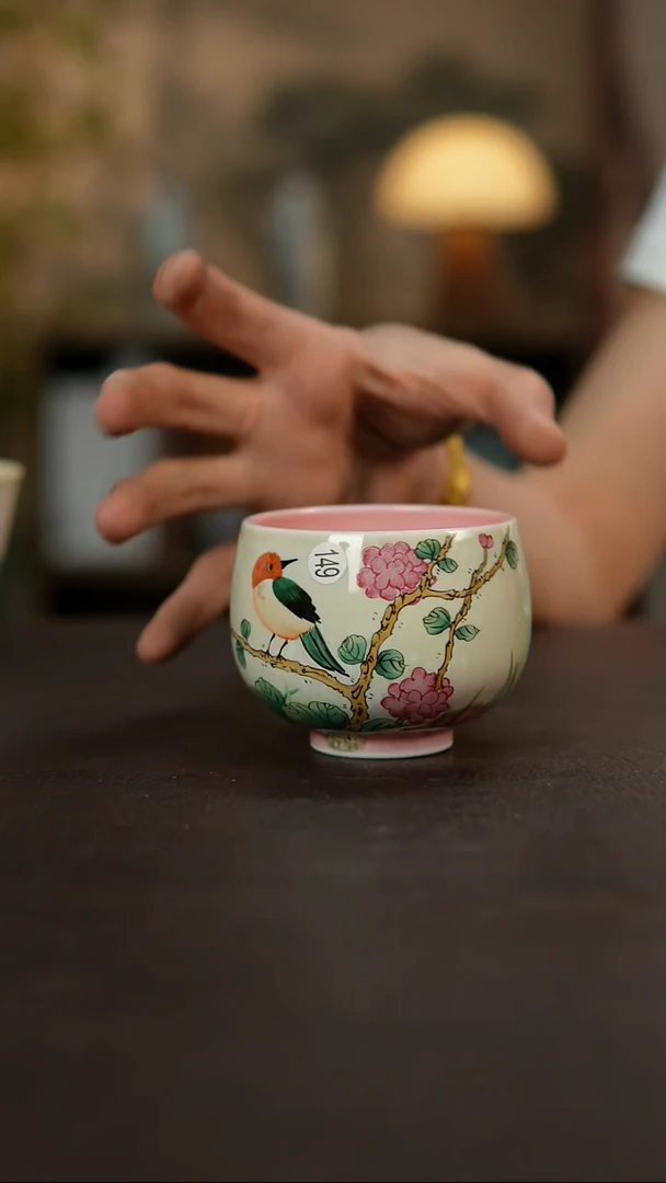 杯景德镇陶瓷杯碗柴烧多人