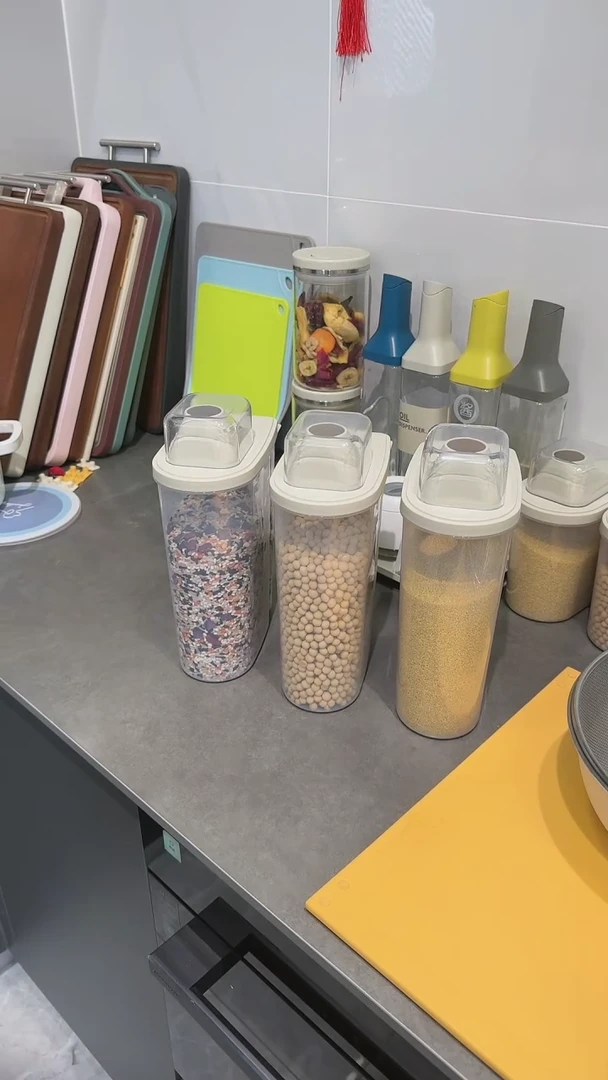 【闪购商品】瓷杂粮罐(大号2400ml)3件套